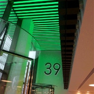 Office foyer lighting detail