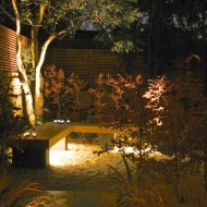 Under-light bench - LED lighting