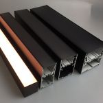 Black Profile and Diffusers for LED lighting