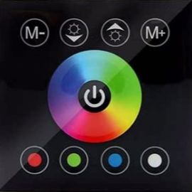 RGB Glass Wall Controller with black panel