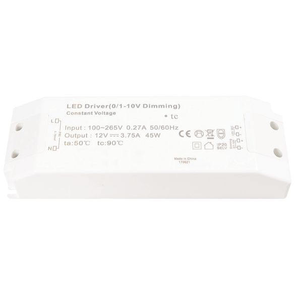 24V 45W 0/1-10V Dimmable Constant Voltage LED Driver