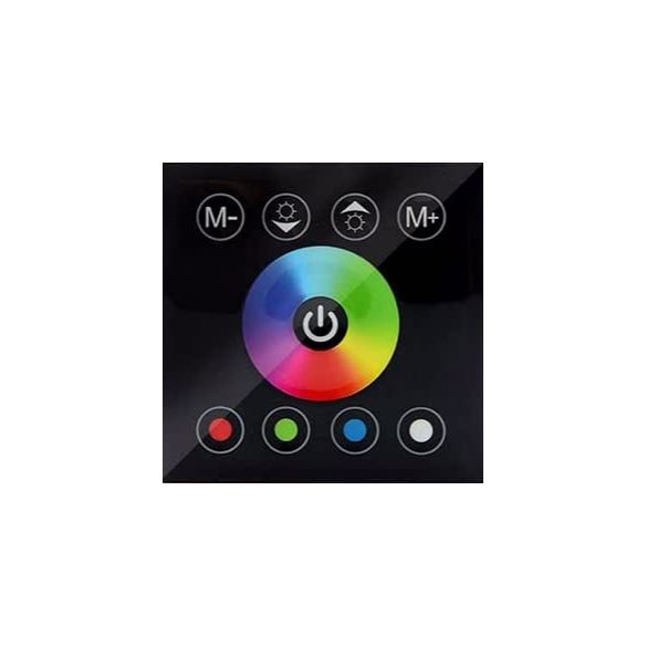 RGB Glass Wall Controller with black panel