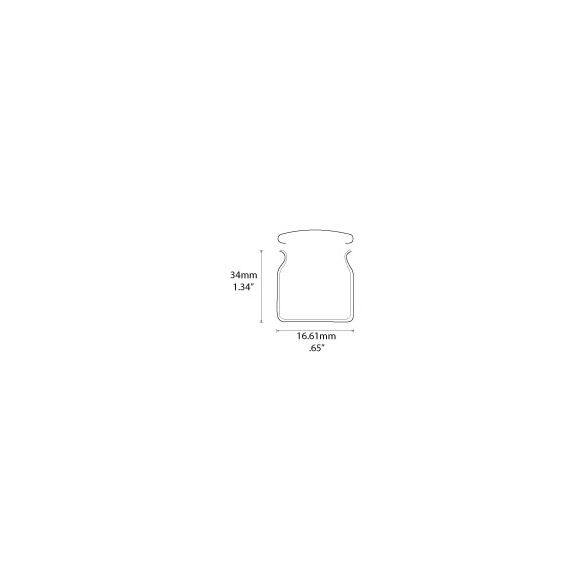 Clear U-Channel - 5/8" - Fibre Optic Cable Mounting for Fibre Optic Lighting