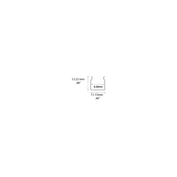 Clear U-Channel - 3/8" - Fibre Optic Cable Mounting for Fibre Optic Lighting