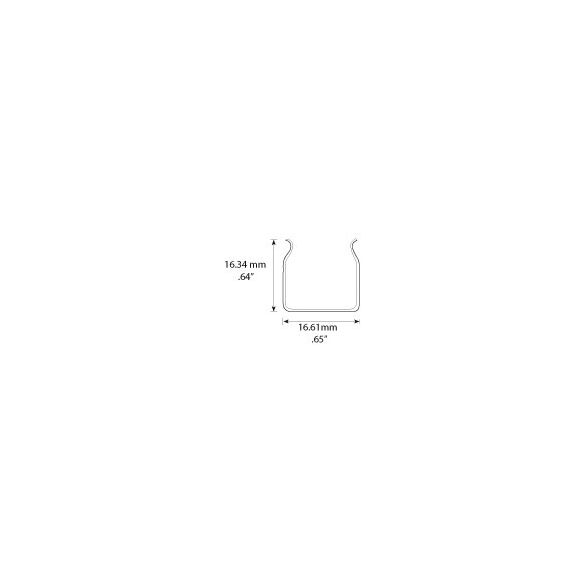 White U-Channel - Fibre Optic Cable Mounting for Fibre Optic Lighting